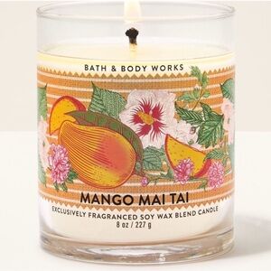 Bath and Body Works Mango Mai Tai Single Wick Candle New 8 oz